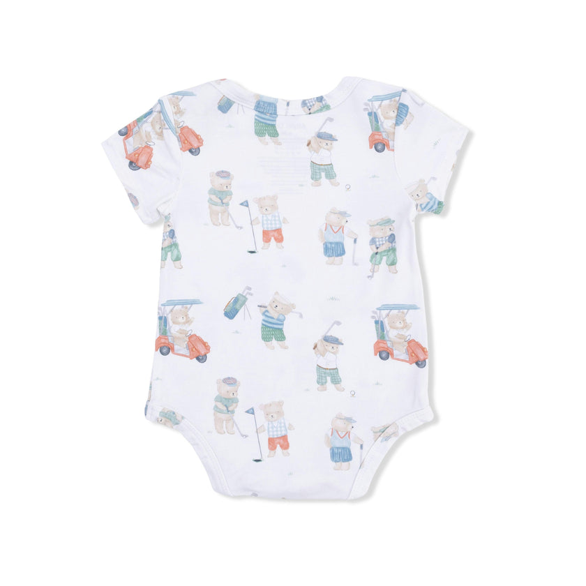 Golfing Teddy Bears - Short Sleeve Bodysuit