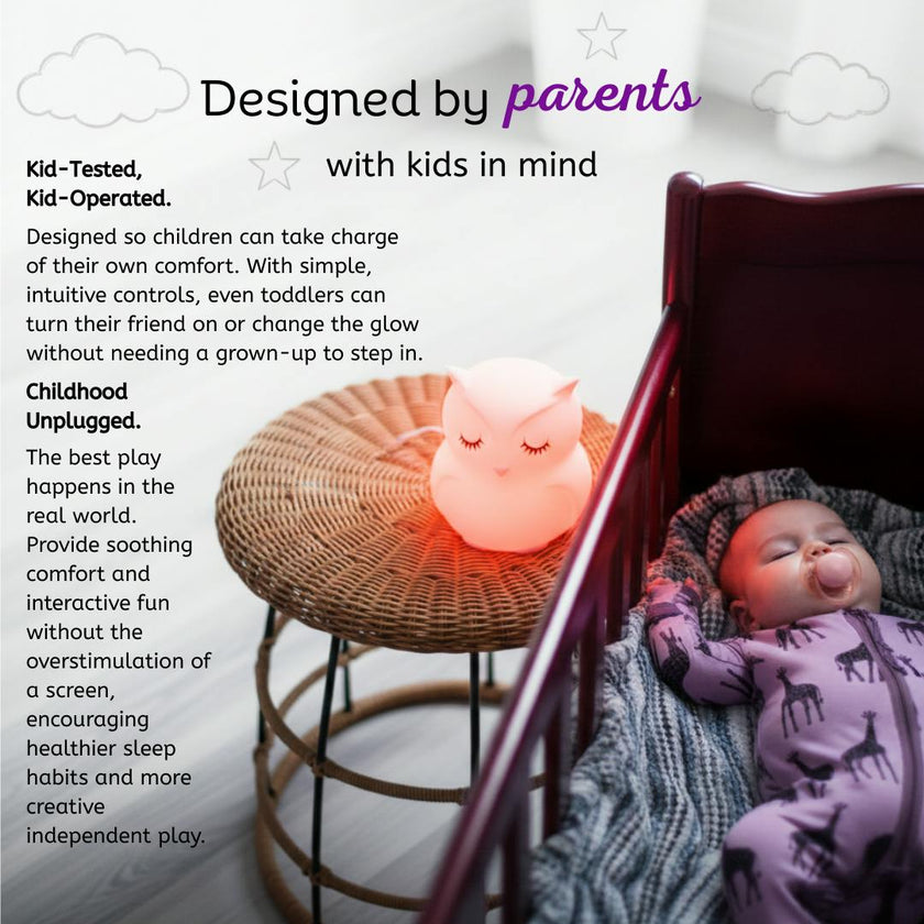 LumiPets® Owen the Owl- Children's Touch Night Light Junior