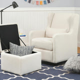 Adrian Swivel Glider with Storage Ottoman