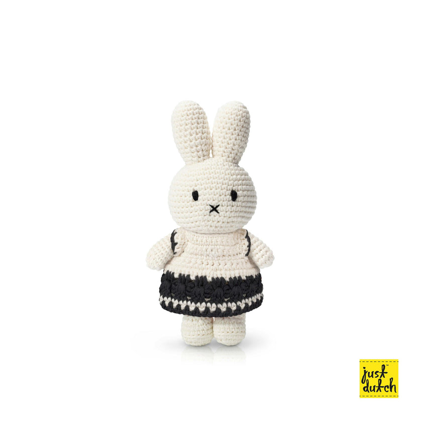 Miffy in Black and White Dress Crochet Doll