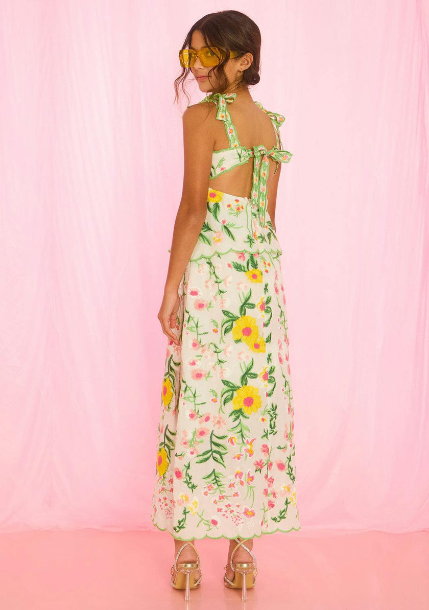 Kaylee Cotton Embroidered Maxi Dress
