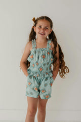 Ruffle Strap Shorts Romper