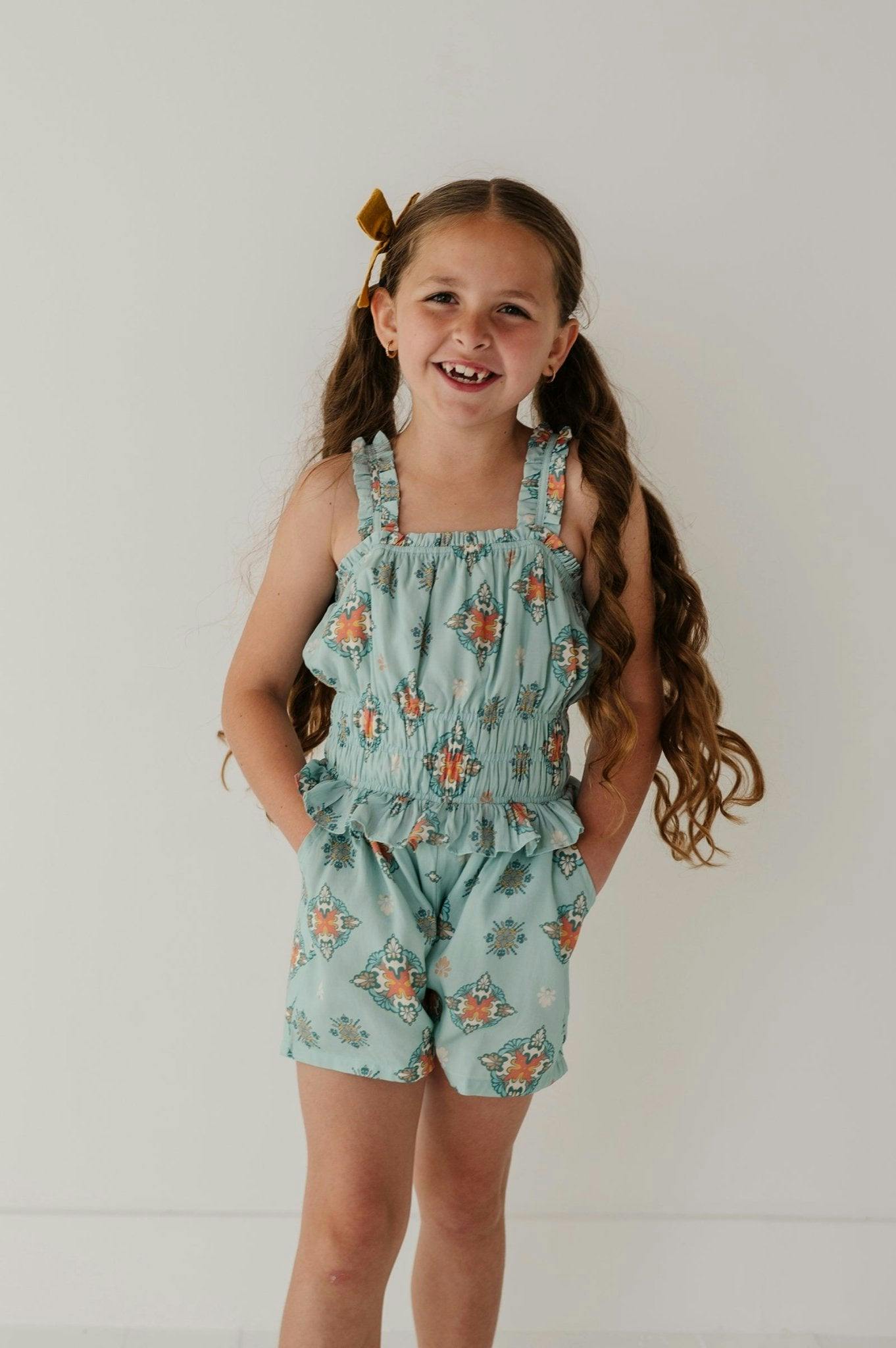 Ruffle Strap Shorts Romper