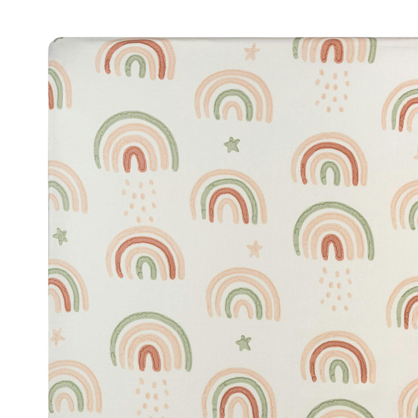 Parker Rainbow Cotton Fitted Crib Sheet