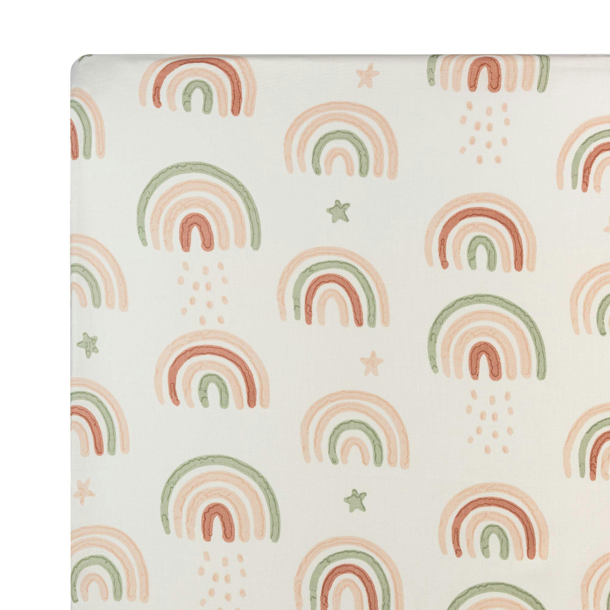 Parker Rainbow Cotton Fitted Crib Sheet