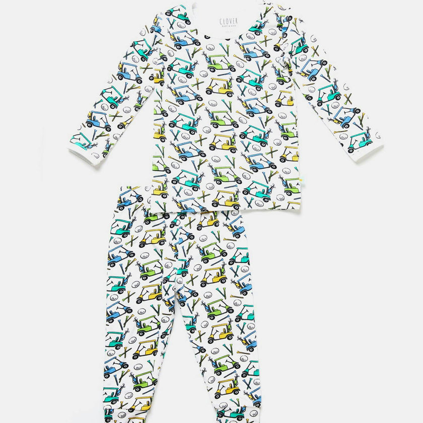 Long Sleeve Pajama Set - Golf