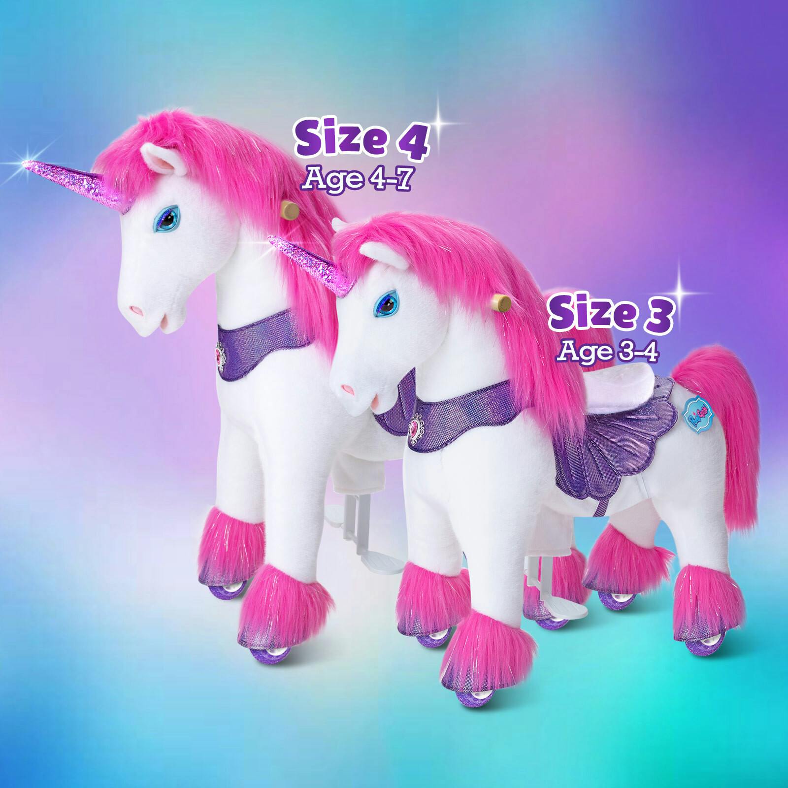 Model Y® Unicorn Ride-On Toy Age 4–7 – Pink/Purple