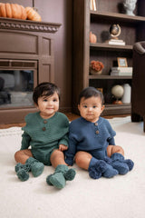 Chunky Knit Romper in Oxford