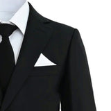 Black Suit with White Accents