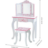 Teamson Kids Wooden Print 2-pc. Play Vanity