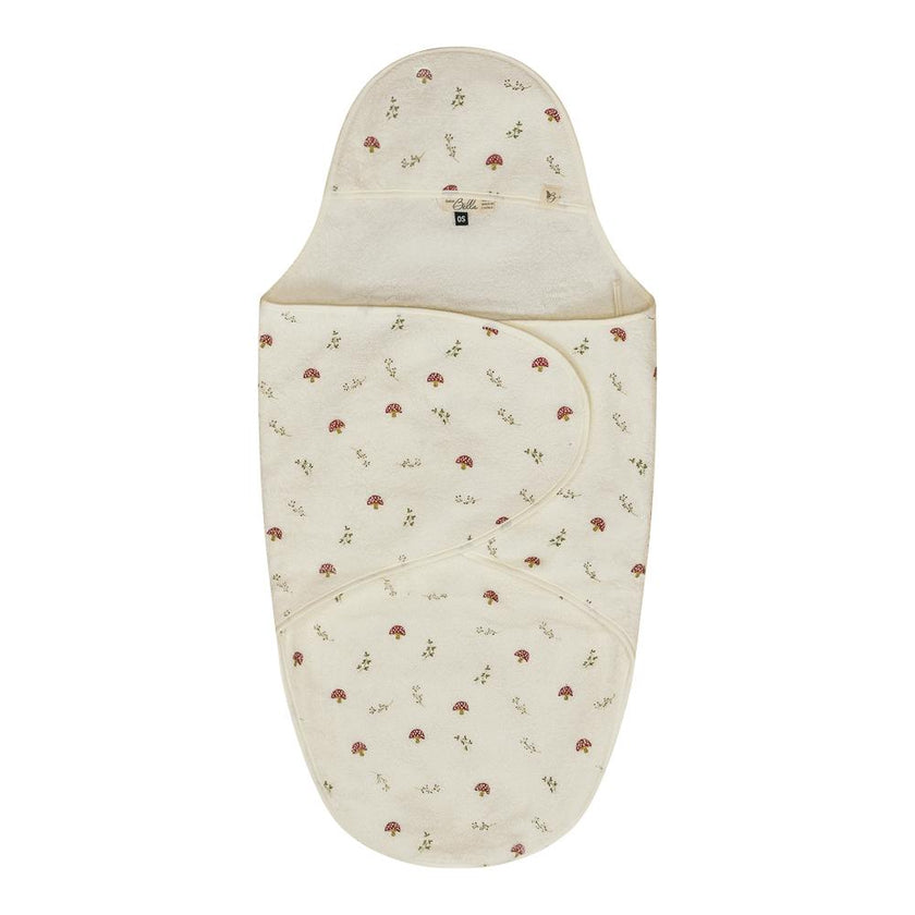 Printed Wrap Terry Towel Mauve/Cream