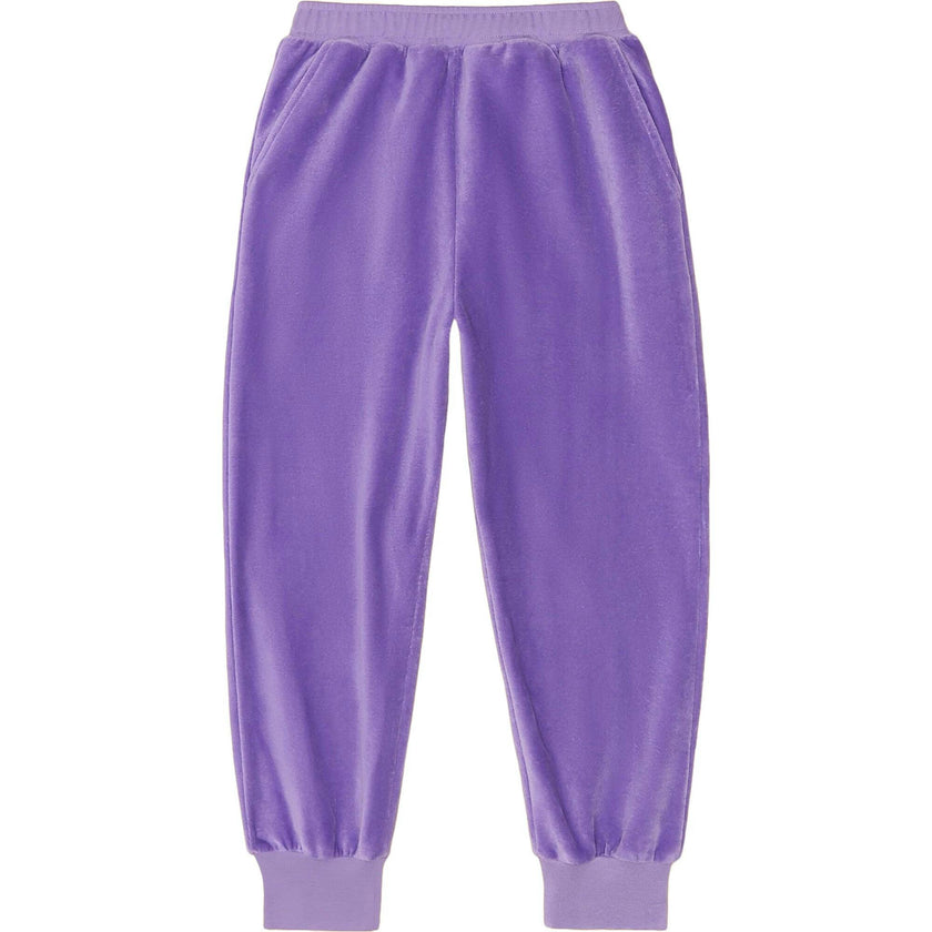 Velour Weekend Jogger in Violet