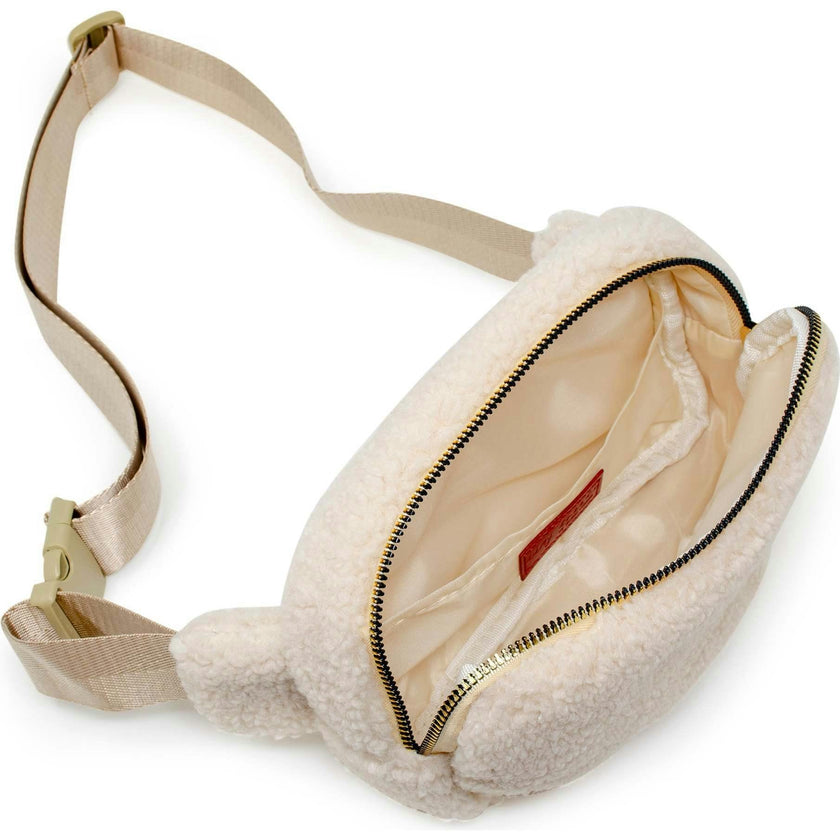 Fuzzy Belt Bag with Heart for Kids