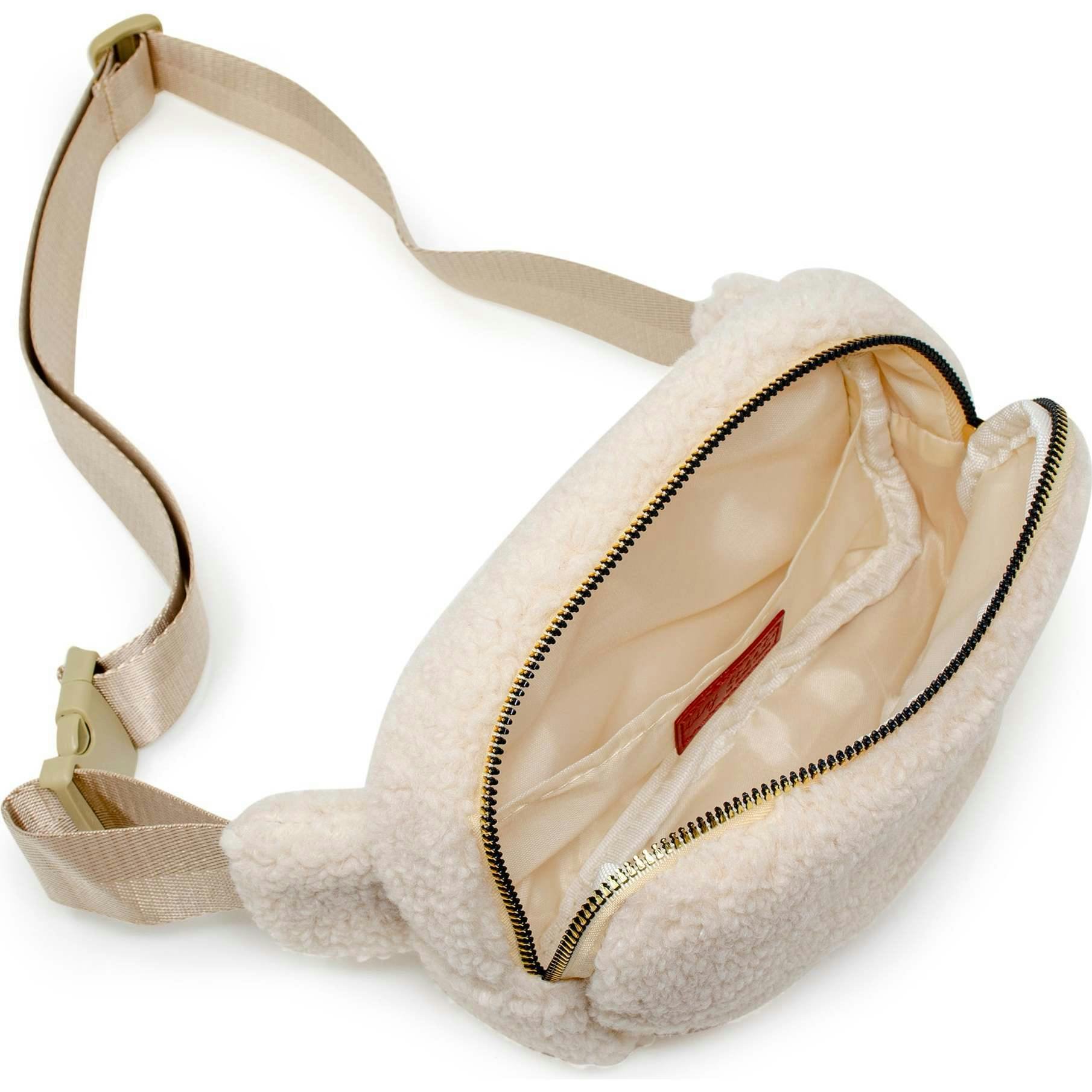 Fuzzy Belt Bag with Heart for Kids