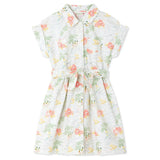 BONPOINT Gisele Island Print Poplin Dress