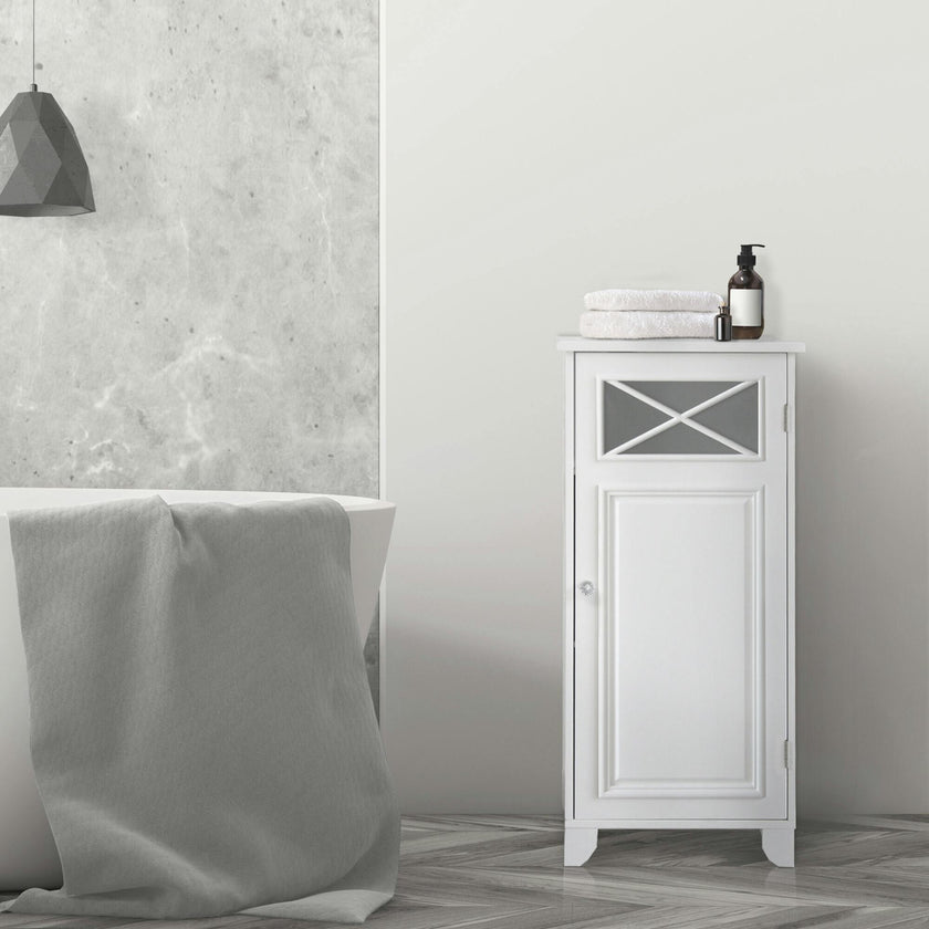 Dawson Wooden Floor Cabinet with Cross Molding