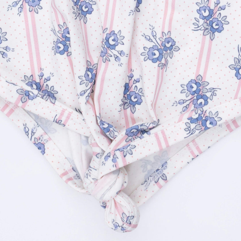 Stripe Dot Roses - Knotted Gown