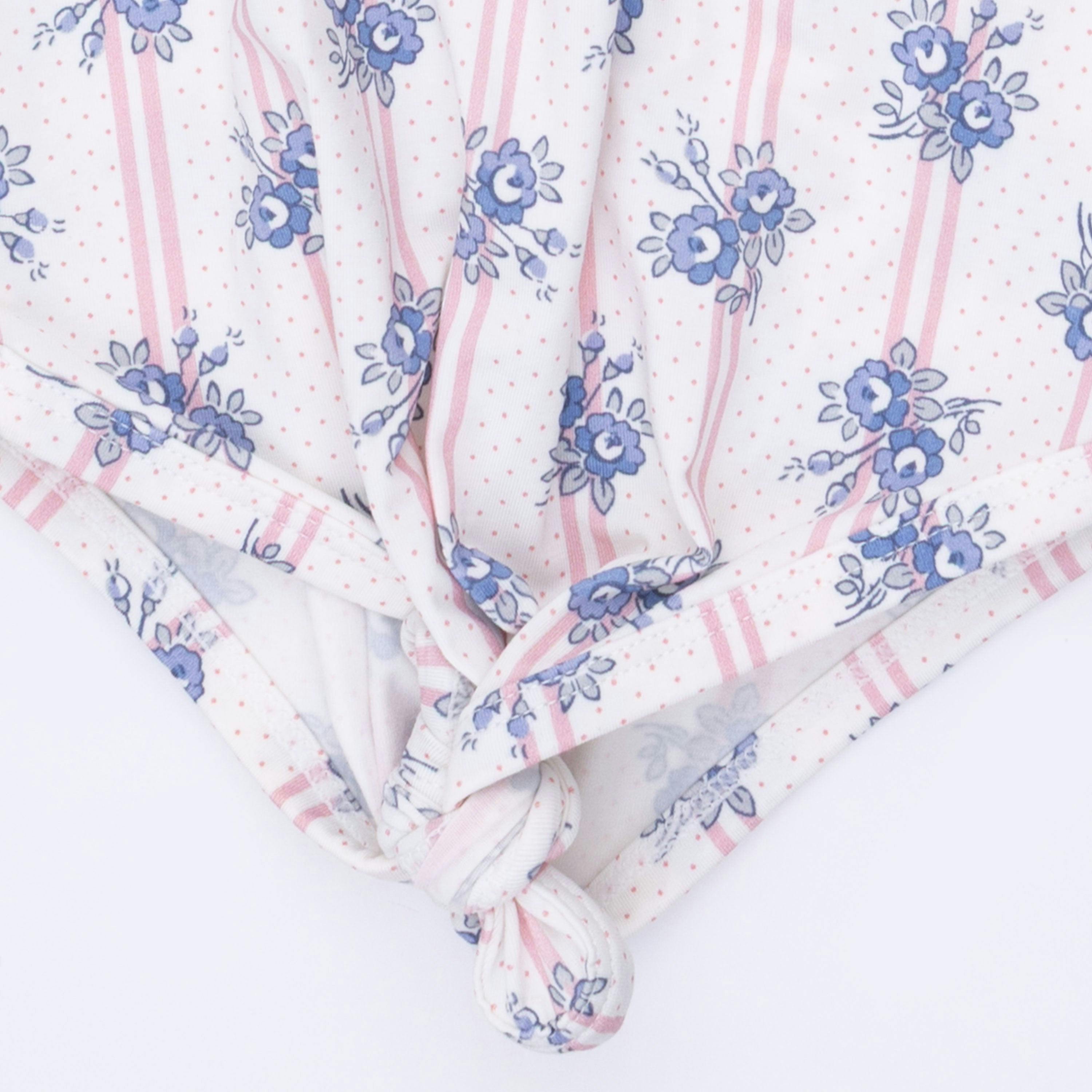 Stripe Dot Roses - Knotted Gown and Headband