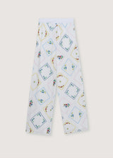 Jacinthe Woman Pant Multicolor Embroidery