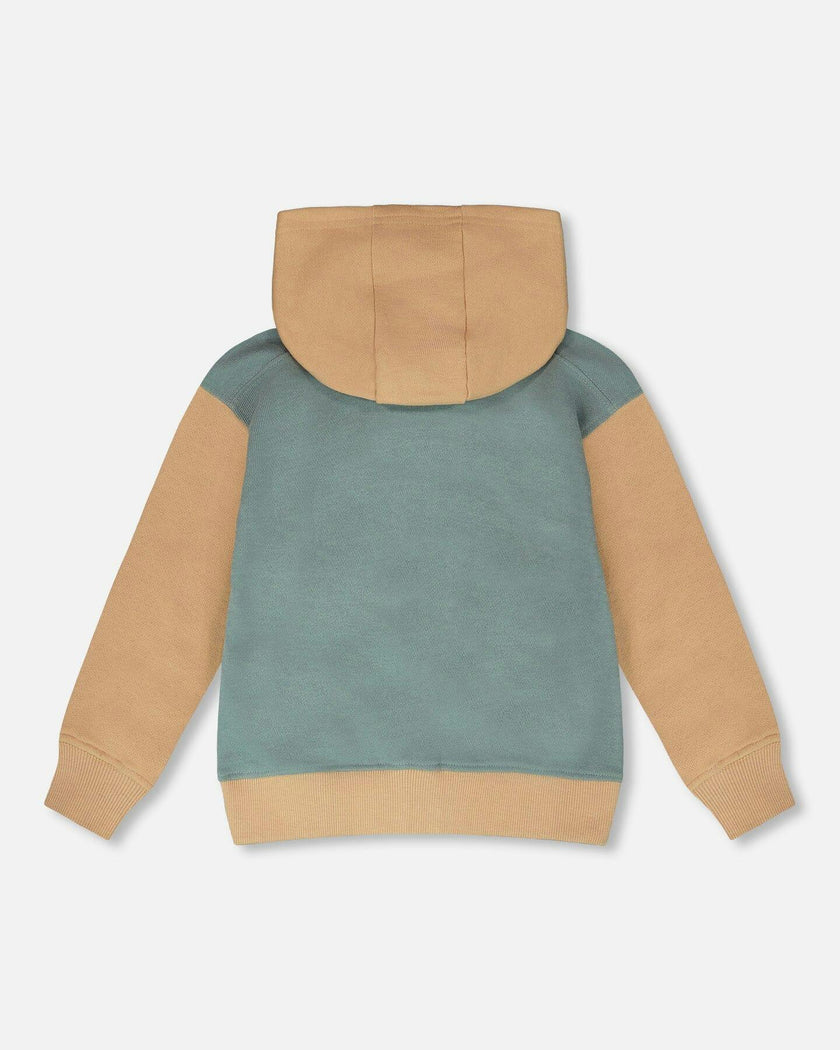 Hooded French Terry Cardigan Mint Green
