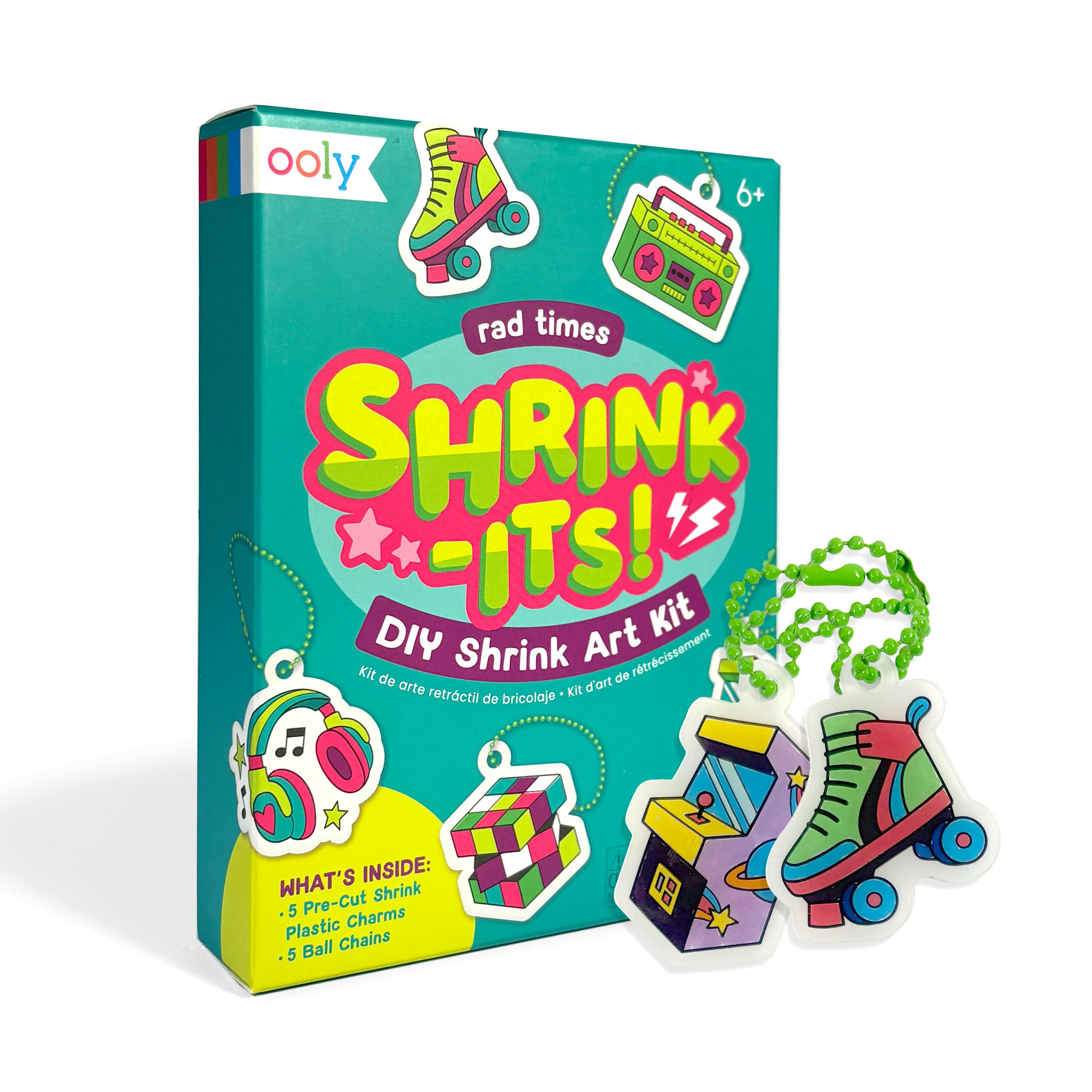 Shrink-Its! Mini DIY Shrink Art Kit - Rad Times - 5 Charms