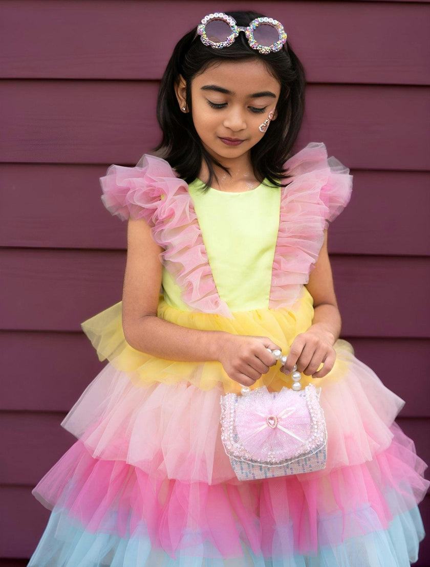 Neon Glow Pastel Princess Dress