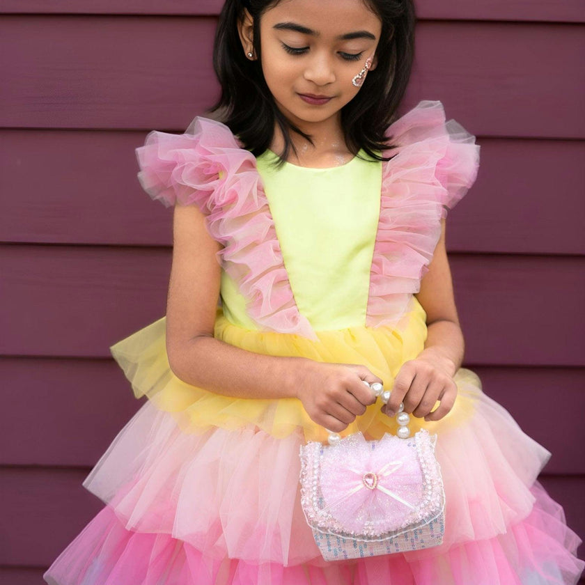 Neon Glow Pastel Princess Dress