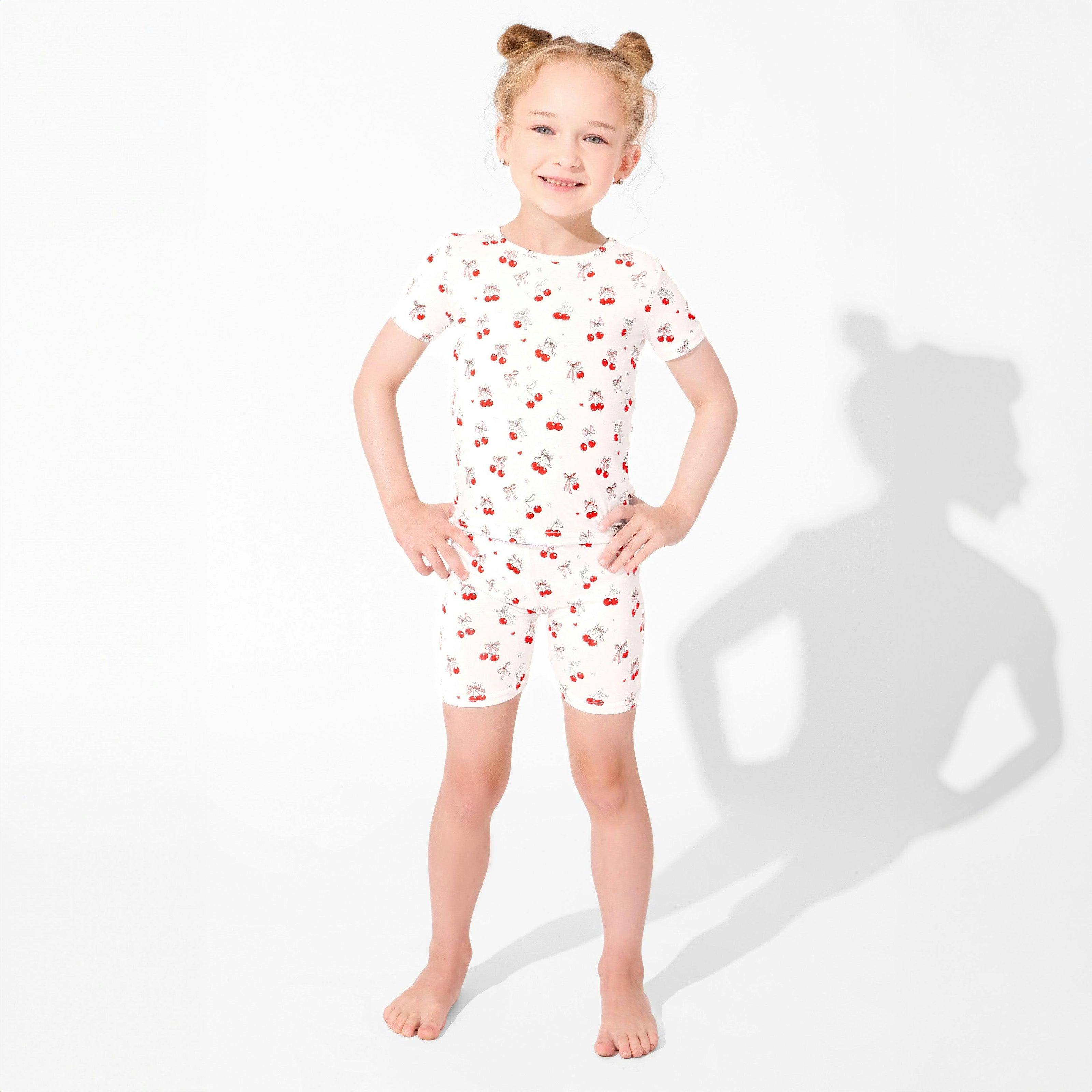 Cherry On Top Bamboo Kids Pajama Short Set