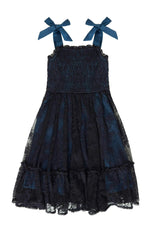 Mini Isadora Dress in Navy & Black