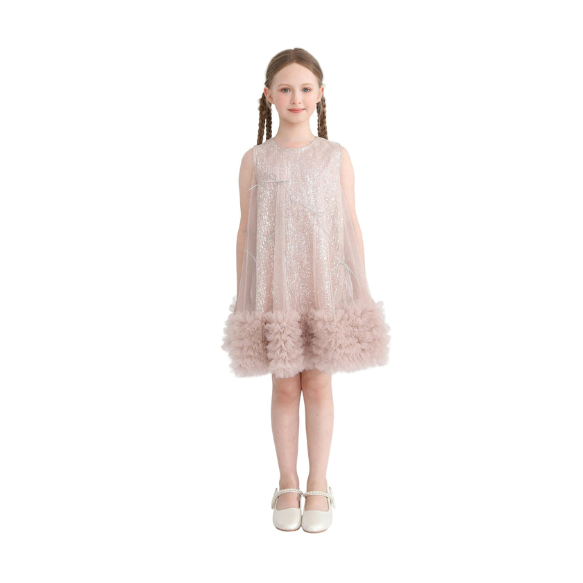 Pink Evangeline Sequin Tulle Dress