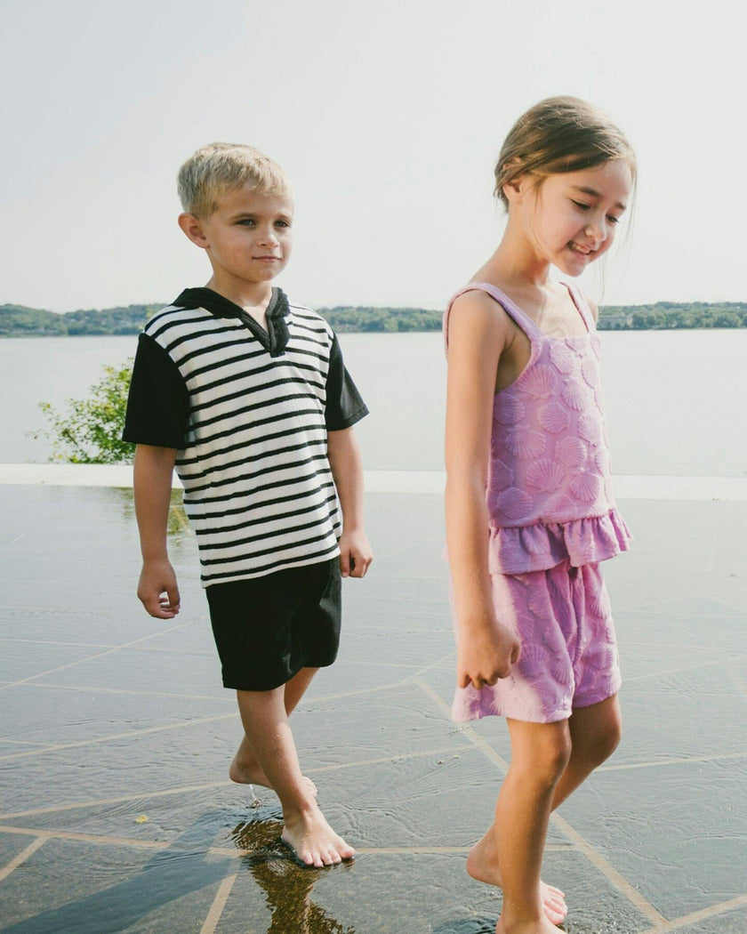 Terry Tank Top With Shorts Set