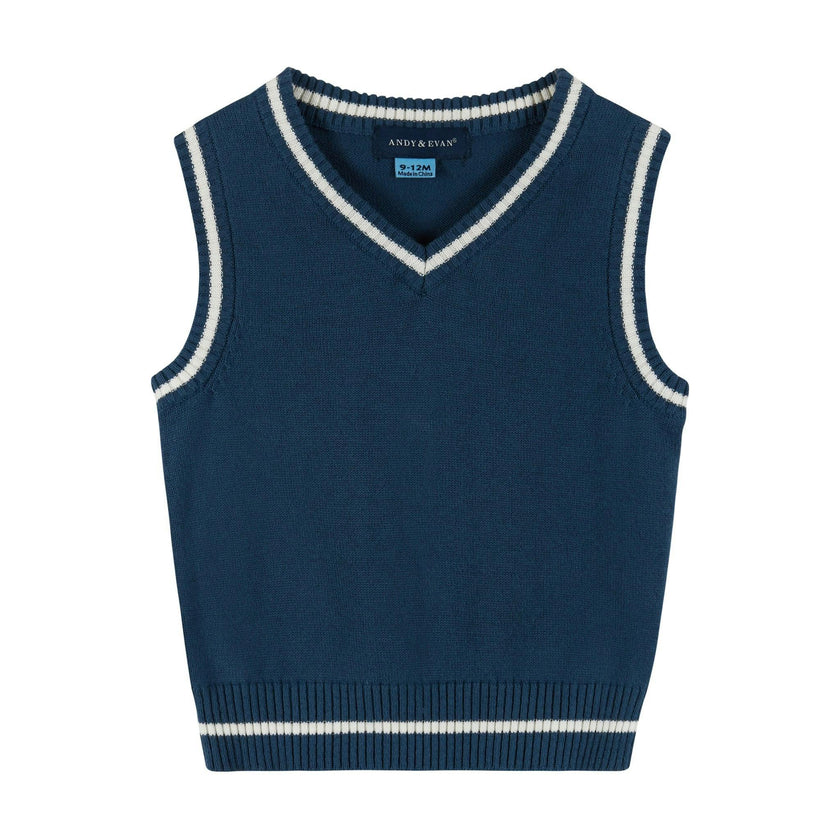 Infant Plaid Poplin and Sweater Vest Set