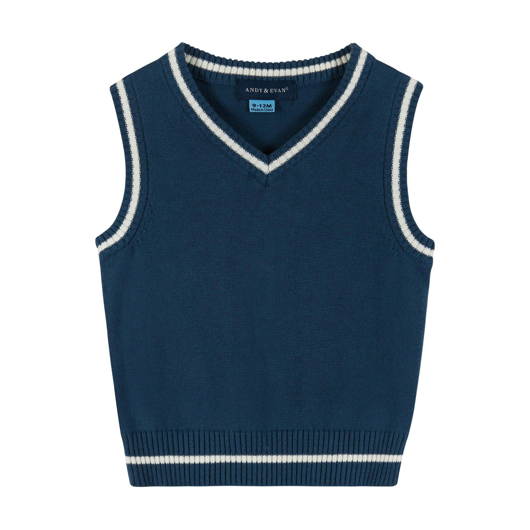 Infant Plaid Poplin and Sweater Vest Set