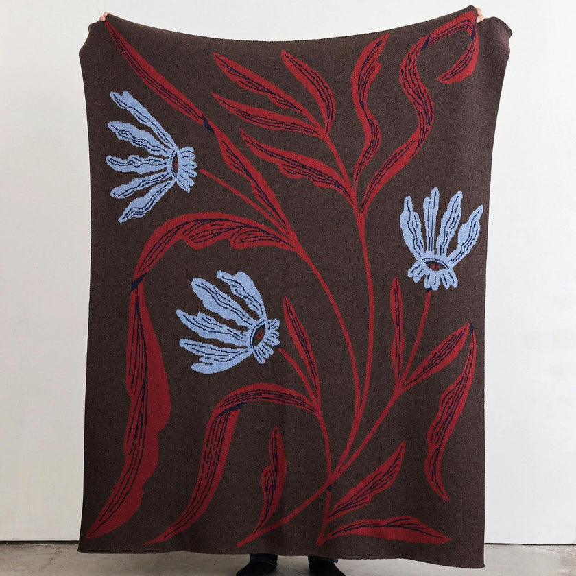 Flora Vision Knit Blanket