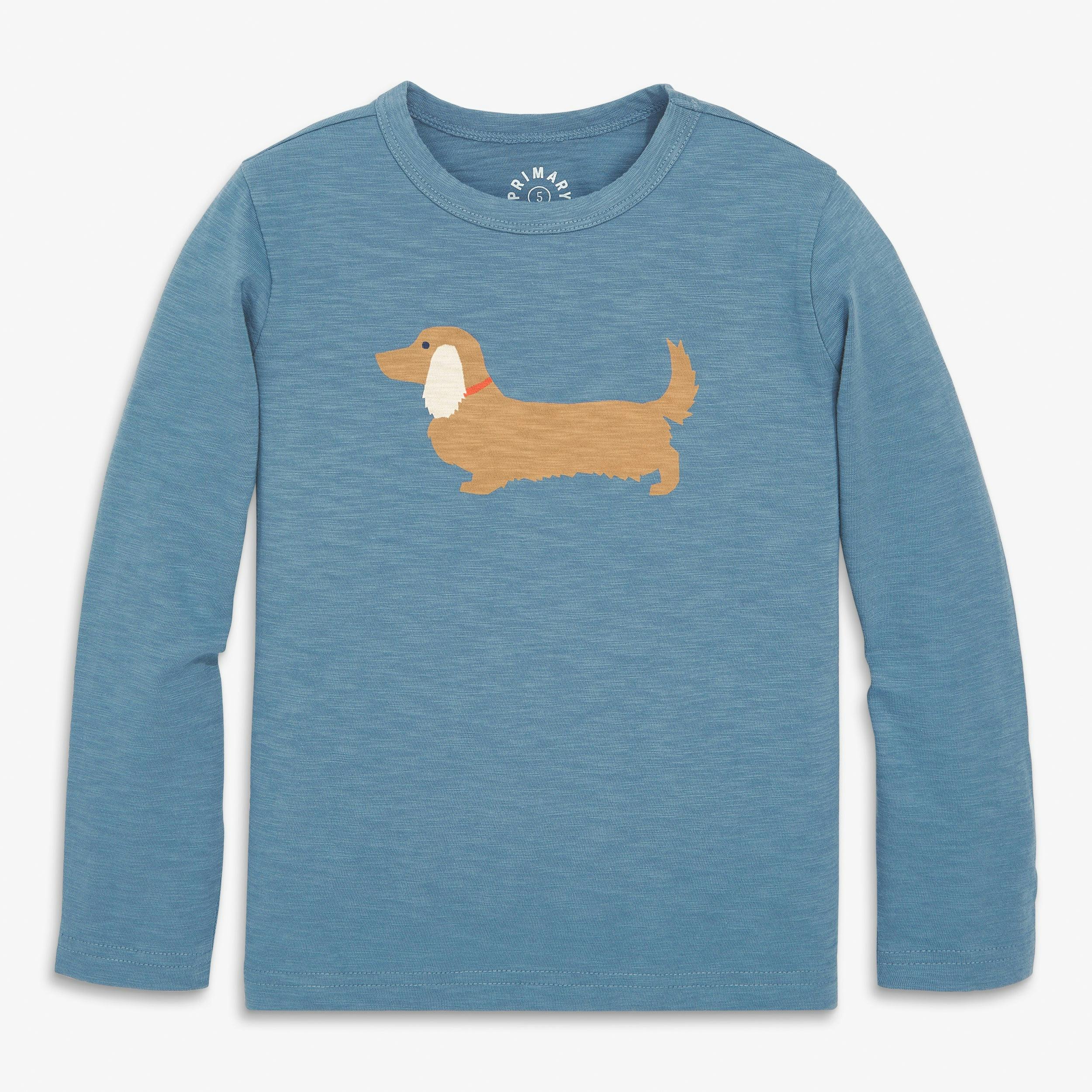 Kids long sleeve dachshund tee