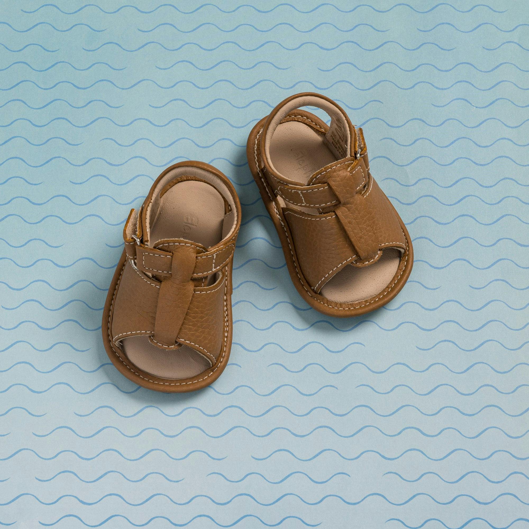 Baby Boy Sandal | Caramel Brown Leather