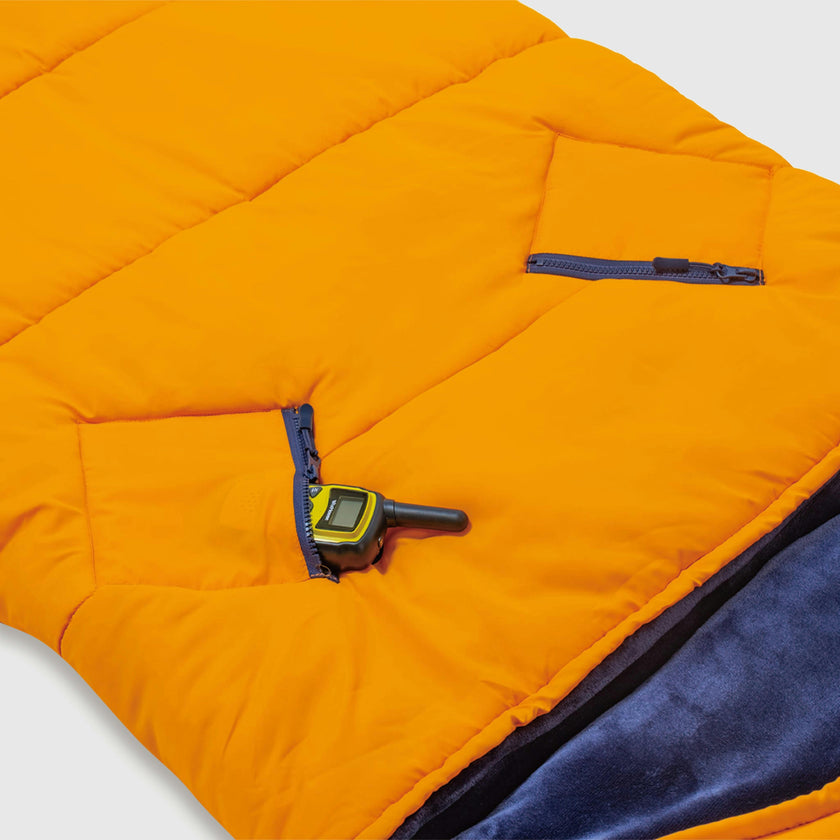 Sleep-N-Pack™ – Big Kid Size | NASA Official Logo & Patches | 2-in-1 Backpack & Sleeping Bag with Cozy Fleece Liner - ORANGE