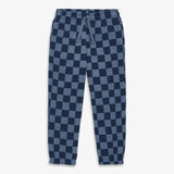 Kids cozy fleece sweatpant in checks