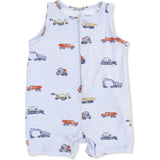 Construction Vehicles - Sleeveless Shortie Romper