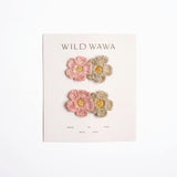 Crochet Clip Set in Meadow Bloom