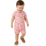 Infant Boys Polo Romper | Coral Cars