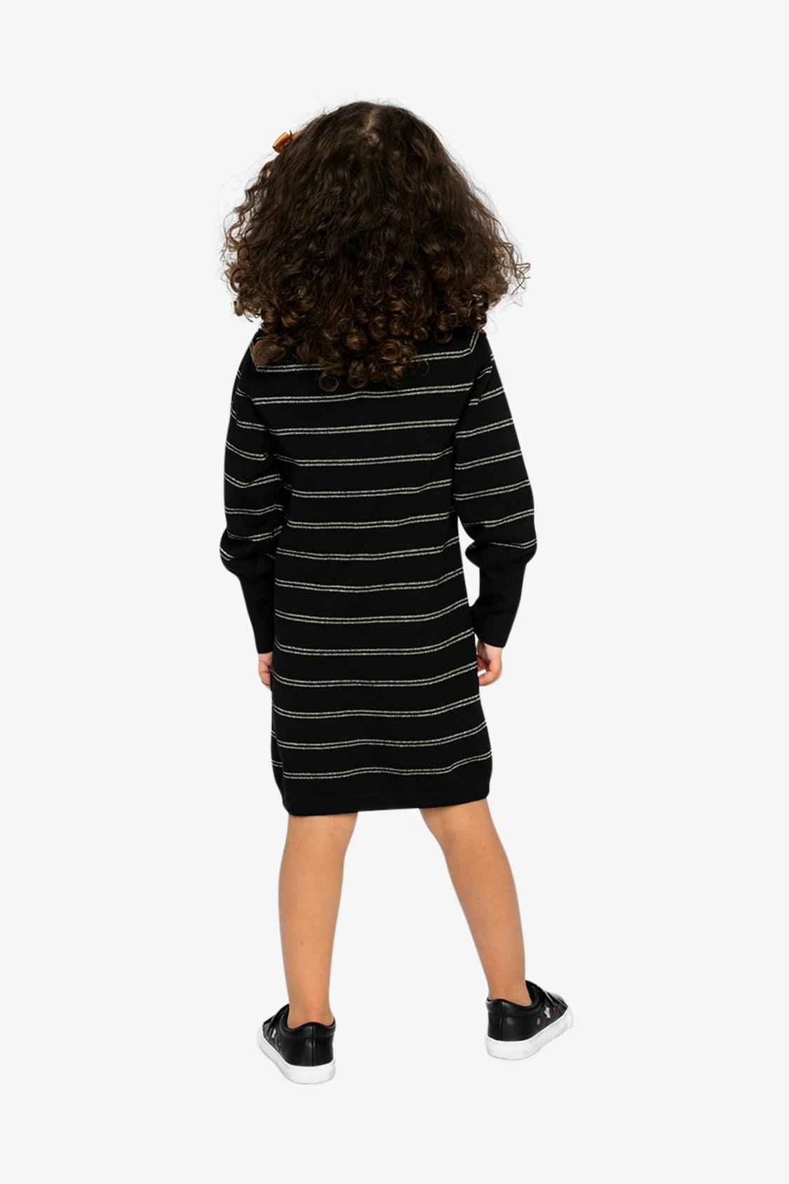 Knitted Dress Black And Gold