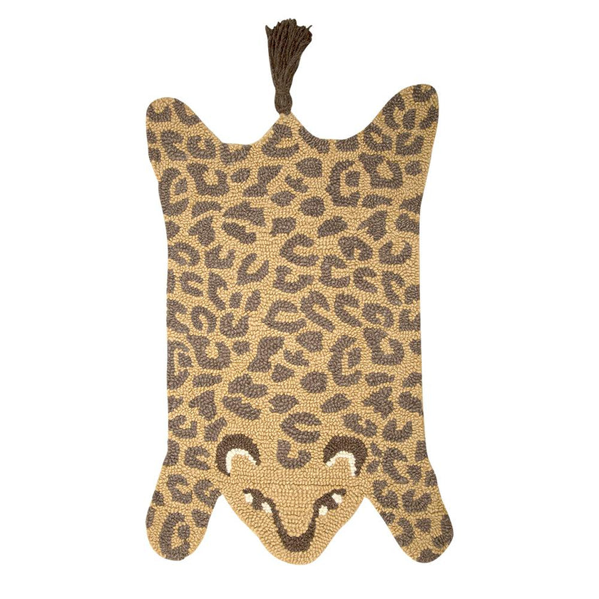 Parker Leopard Shaped Wool Accent Rug (23" x 36")