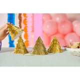 Golden Girl Mini Gold Fringe Party Hats Set