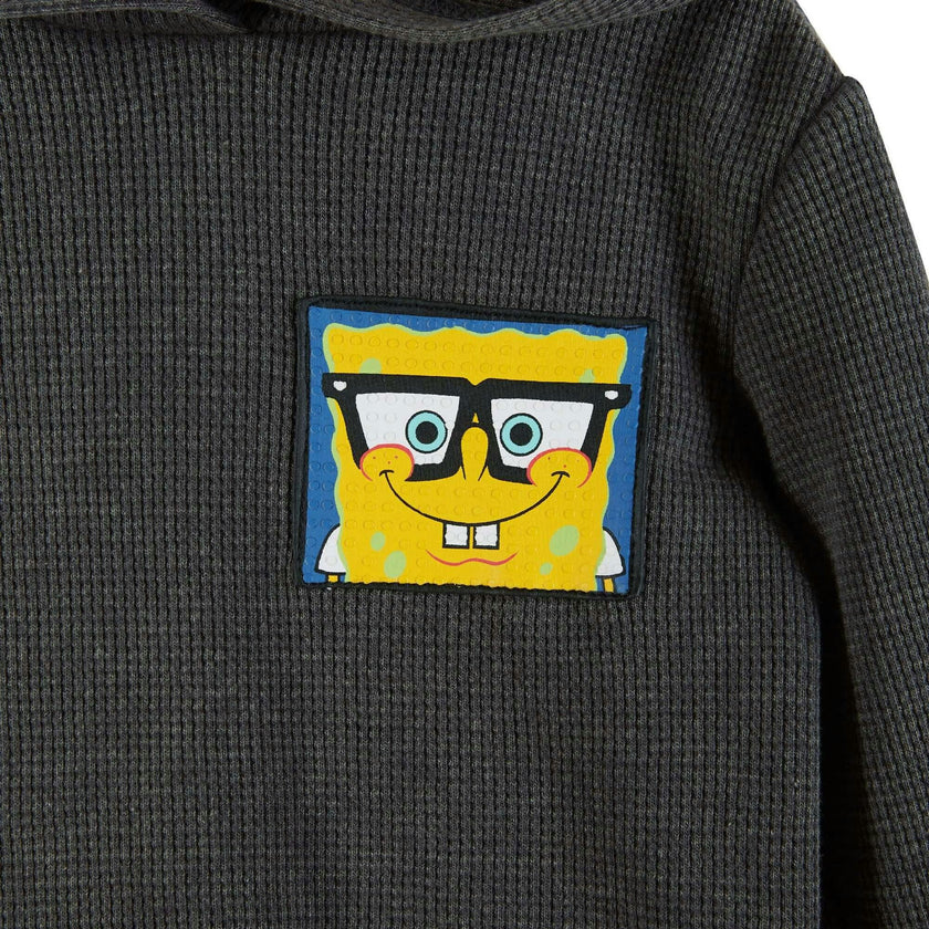 SpongeBob SquarePants™ x Andy & Evan® | Kids (2-12) Stone-Washed Hooded Waffle Tee