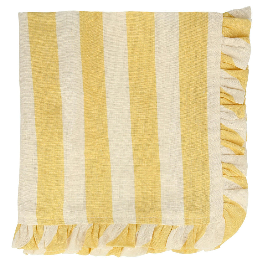 Stripe Ruffle Fabric Napkins