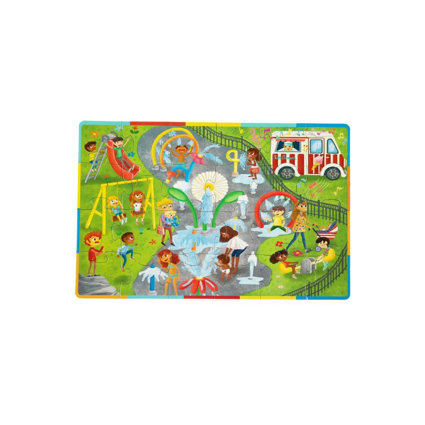 Splash Parks & Ice Cream Cones Two-Sided Puzzle (24 pieces)