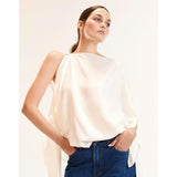 Windswept Tie Top, White