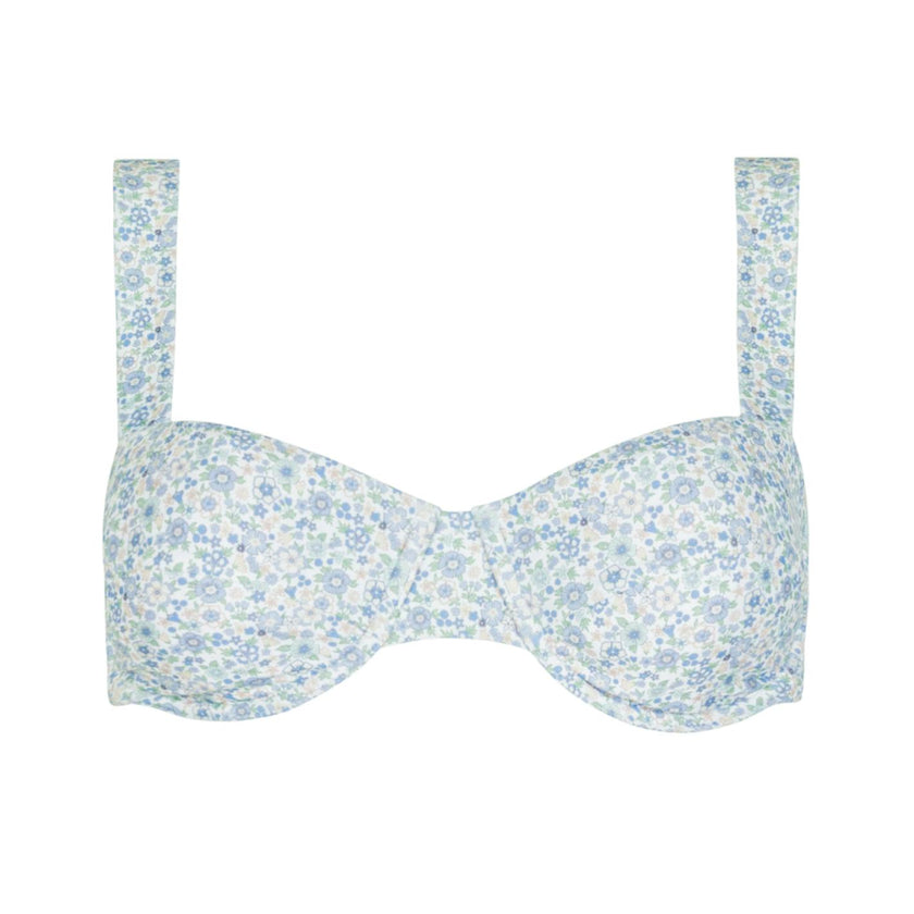 women's slate floral cup bikini top