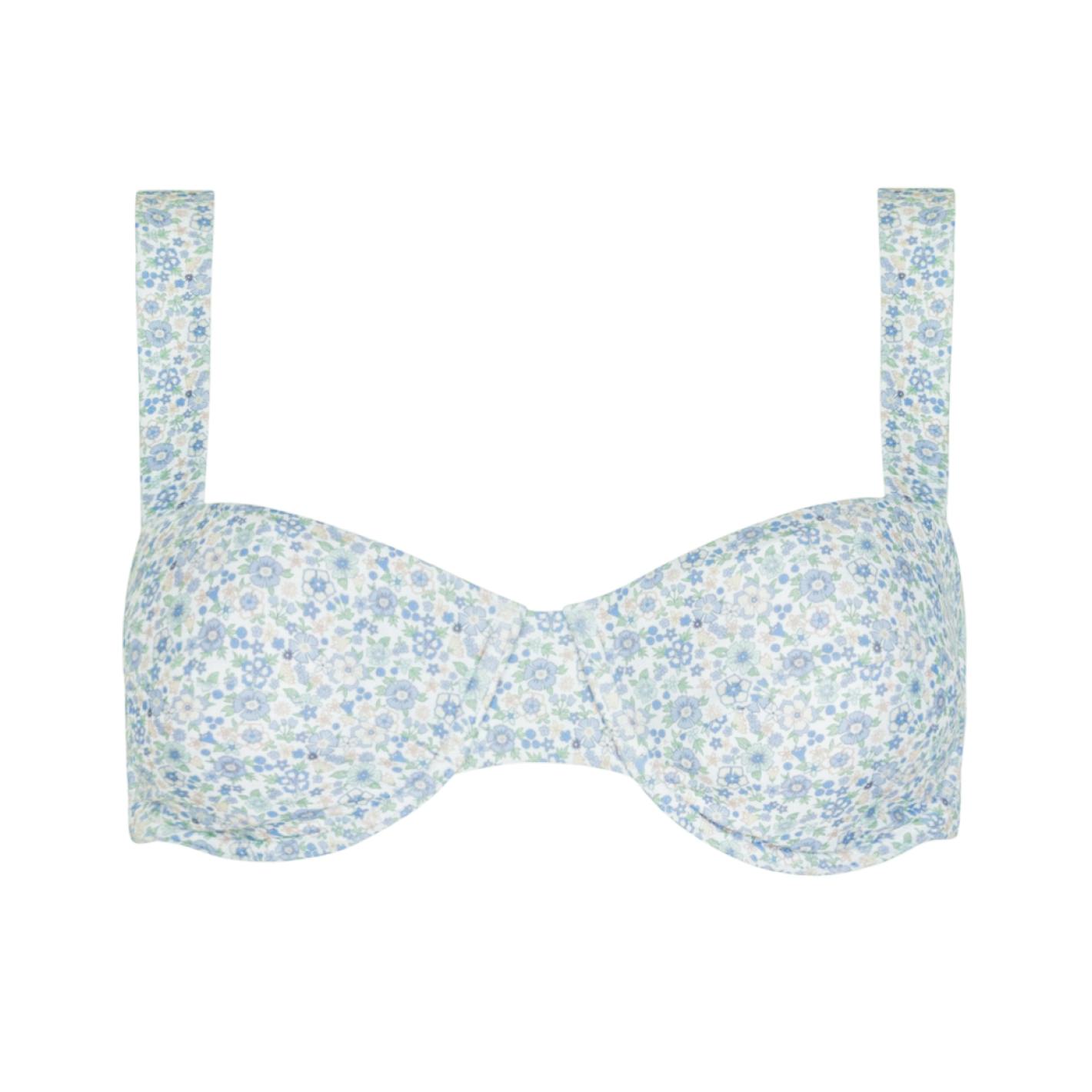 women's slate floral cup bikini top